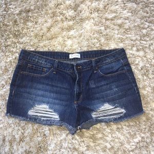 Jessica Simpson - denim cut-off shorts